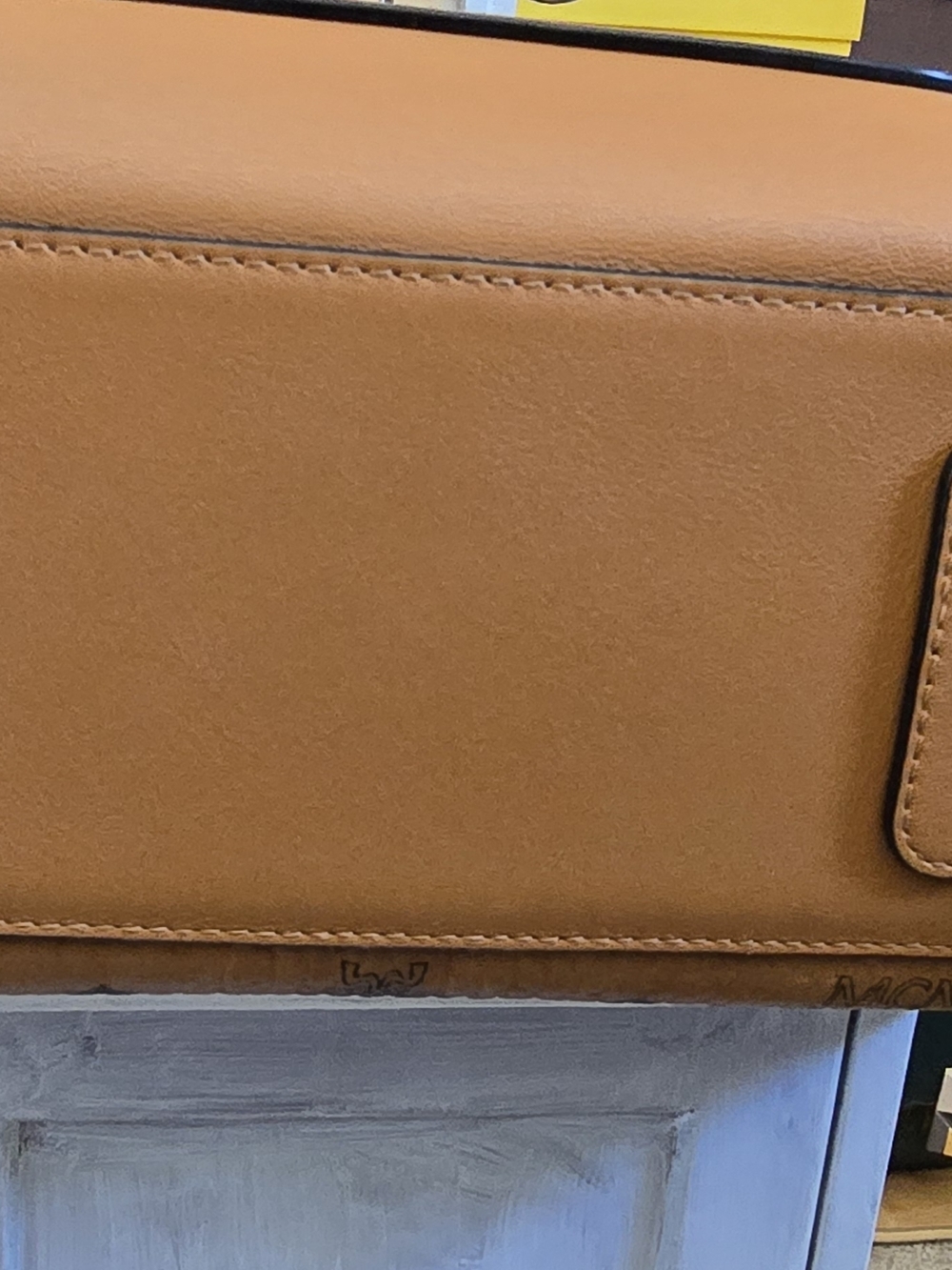 MCM Visetos Cognac Leather Mini Backpack - Cognac - Picture 4 of 6